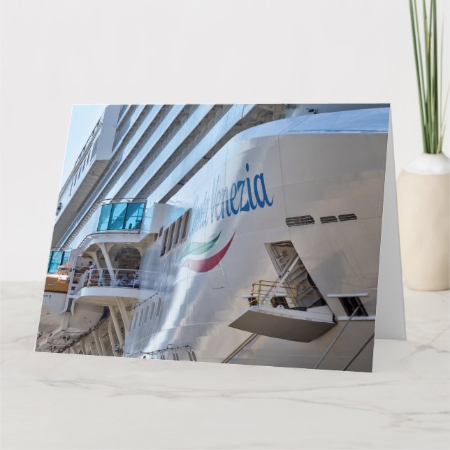 Luxury Cruise Ship Card (Front)