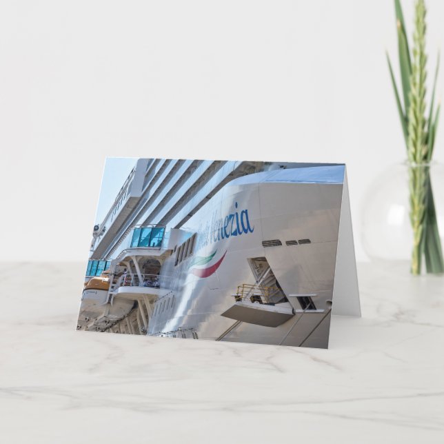 Luxury Cruise Ship Card (Front)
