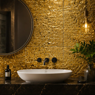 Luxury Crumpled Gold Foil Texture Elegant Metallic Tile