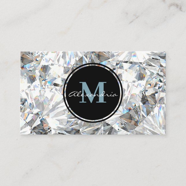 Luxury Crystal Jewel Gem Design Business Card (Front)