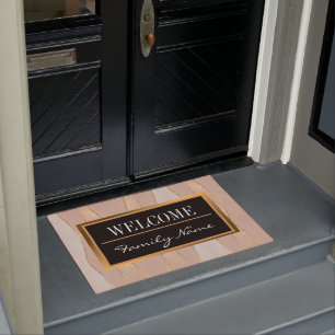 Luxury Customise Glitter Rose Gold Doormat