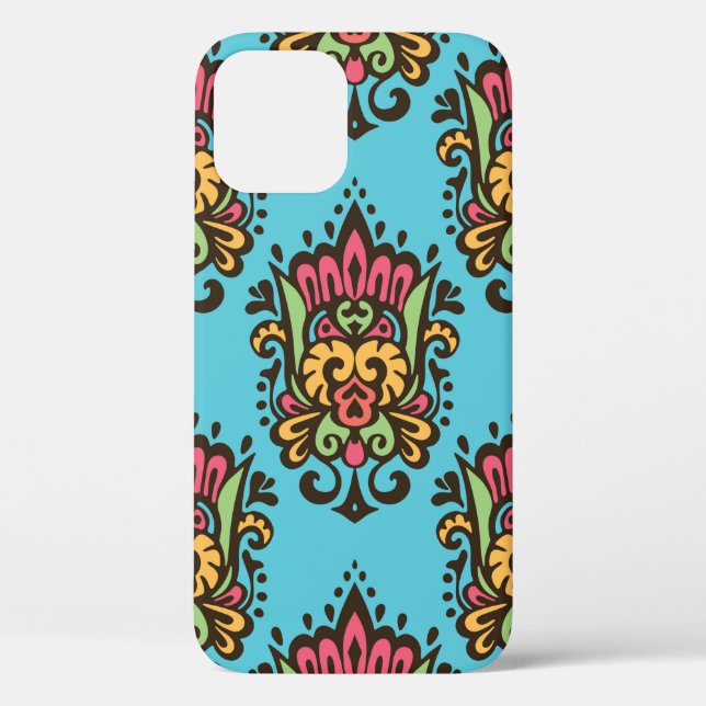 Luxury Damask flower seamless pattern. Floral Vint Case-Mate iPhone Case (Back)