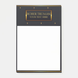 Luxury Dark Blue elegant gold design Post-it Notes