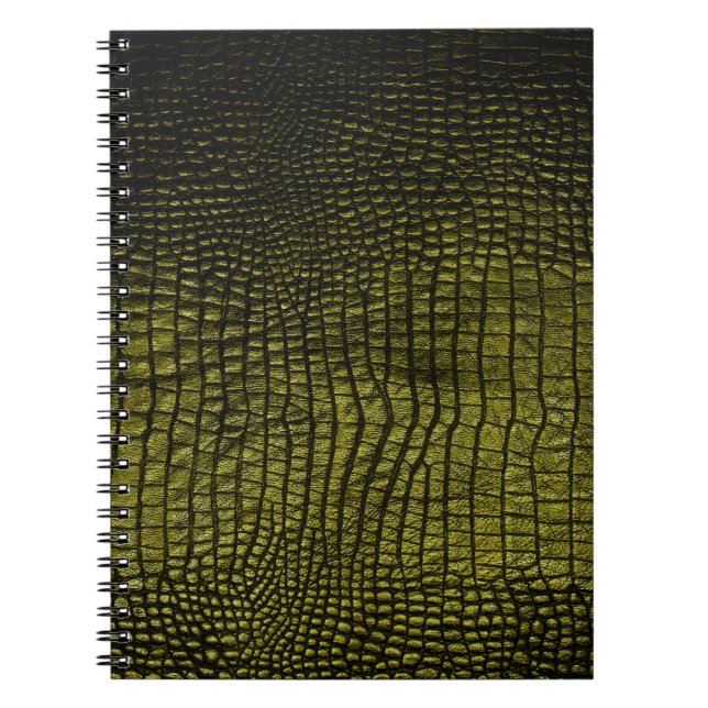 Luxury dark crocodile texture notebook (Front)