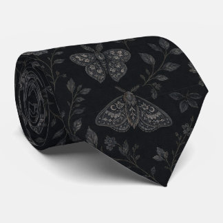 Luxury Dark Halloween Botanical Pattern – Black Tie