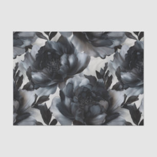 Luxury Dark Peonies Decoupage Tissue Paper