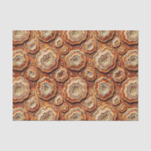 Luxury Decoupage Burnt Orange + Gold Agate Geode Tissue Paper