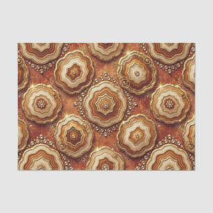 Luxury Decoupage Burnt Orange + Gold Agate Geode Tissue Paper