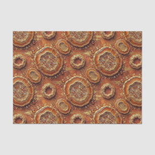 Luxury Decoupage Burnt Orange + Gold Agate Geode Tissue Paper