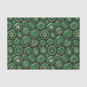 Luxury Decoupage Forest Green + Gold Agate Geode Tissue Paper