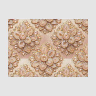 Luxury Decoupage   Rose Gold + Gold Agate Geode Tissue Paper