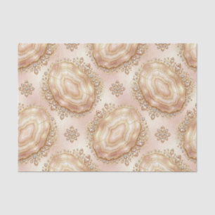 Luxury Decoupage Rose Gold + Gold Agate Geode Tissue Paper