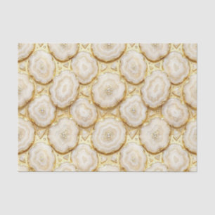 Luxury Decoupage White + Gold Agate Geode Tissue Paper