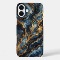 Luxury Deep Blue Marble Phone Case - Elegant