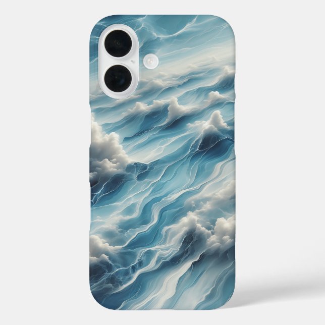 Luxury Deep Blue Sea Waves Phone Case - Abstract  (Back)