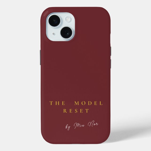 Luxury Deep Burgundy & Gold Parisian Chic iPhone C Case-Mate iPhone Case (Back)