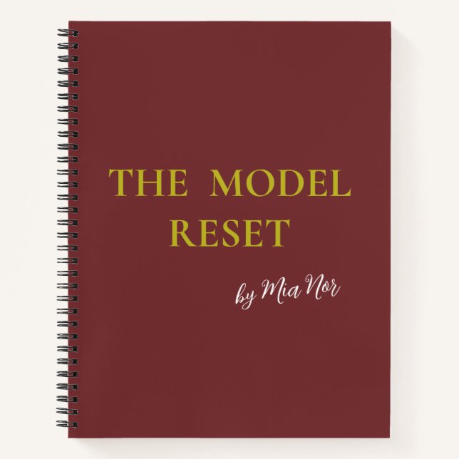 Luxury Deep Burgundy & Gold Parisian Chic Notebook (Front)