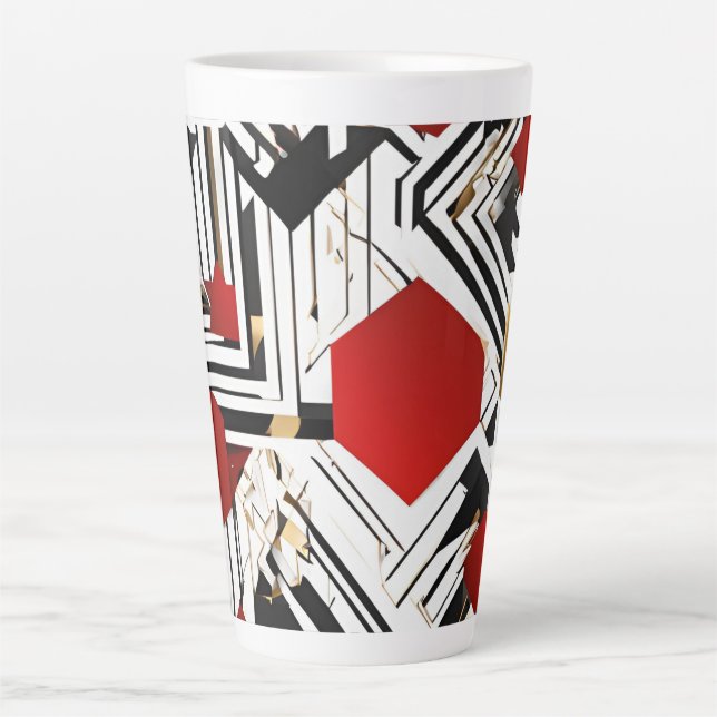 luxury design large latte mug (Front)