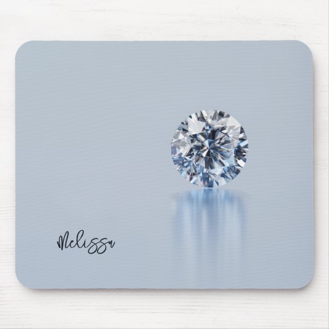 Luxury Diamond Add Name Mouse Mat (Front)