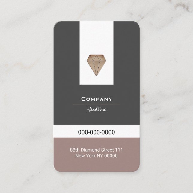 Luxury Diamond Business Card (Front)