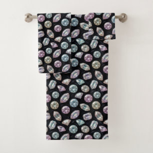 Luxury Diamond Gemstones Towel Set