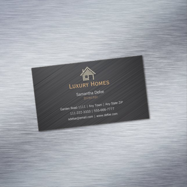 Luxury Diamond Home | Professional Real Estate Magnetic Business Card (In Situ)