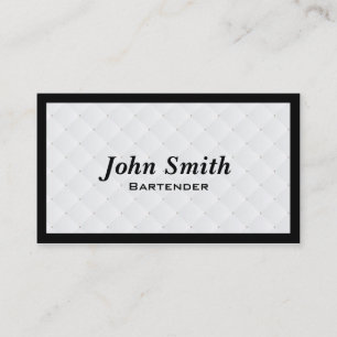 Luxury Diamond Quilt Bartender Business Card