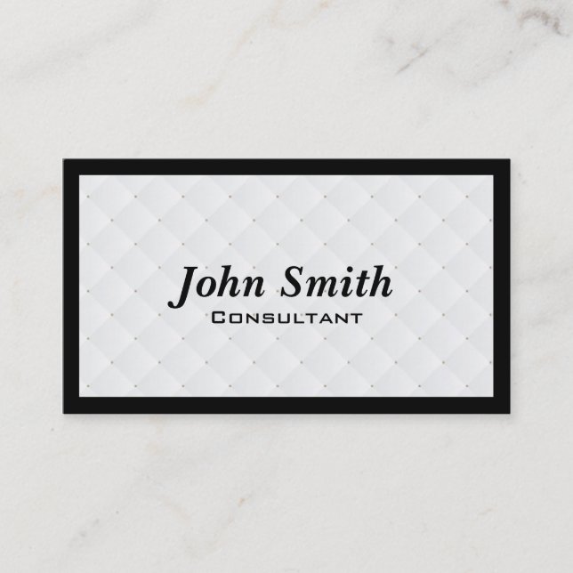 Luxury Diamond Quilt Consultant Business Card (Front)