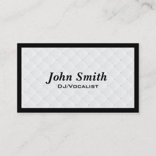 Luxury Diamond Quilt DJ Music Business Card