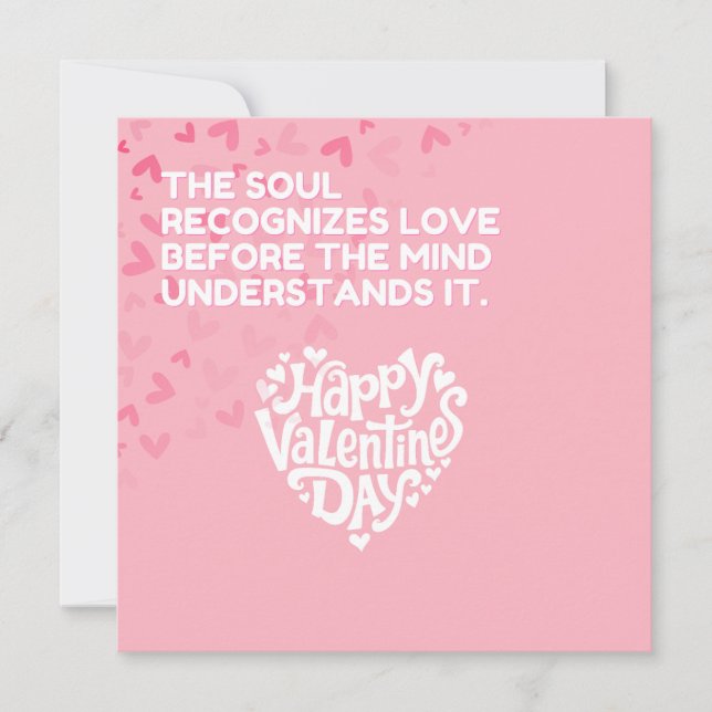 Luxury Diamond Ring Heart Pattern Valentine's Holiday Card (Front)