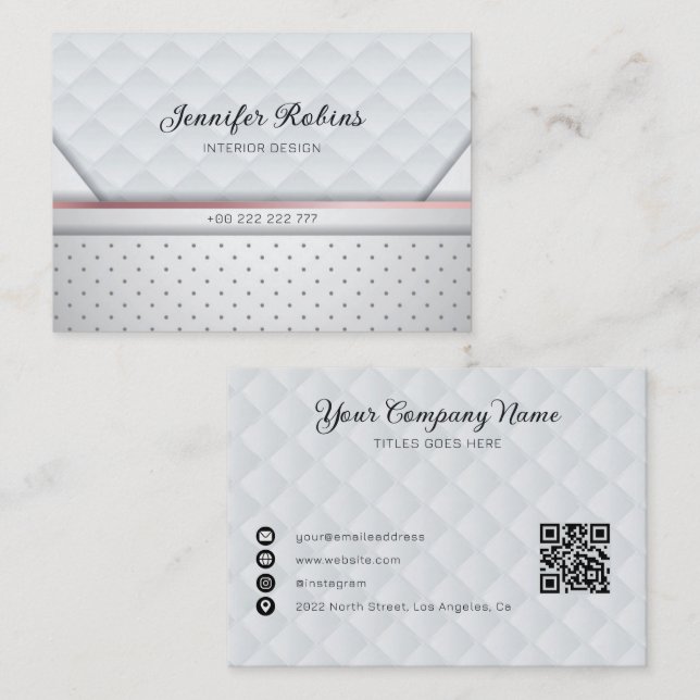 Luxury Diamond Shapes Business Card (Front/Back)