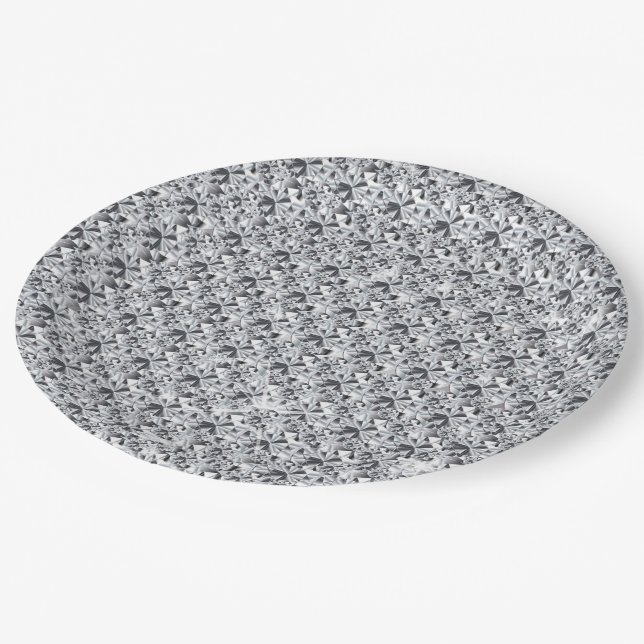 Luxury Diamonds design Paper Plate (Angled)