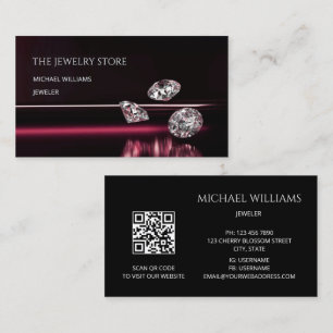 Luxury Diamonds Jeweller Jewellery Store Business Card