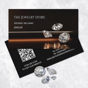Luxury Diamonds Jeweller Jewellery Store Business Card