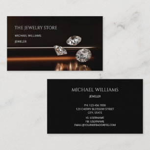 Luxury Diamonds Jeweller Jewellery Store Business Card
