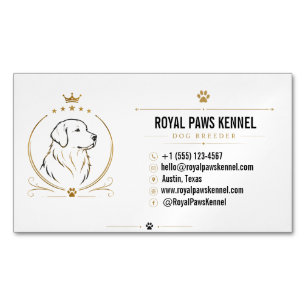 Luxury Dog Breeder Custom Magnetic Business Card