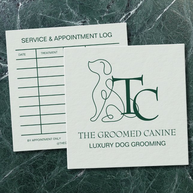 Luxury Dog Grooming Business Card Mint Frost (luxury dog grooming business card mint frost)