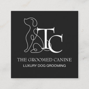 Luxury Dog Grooming Business Card Pet Stylist