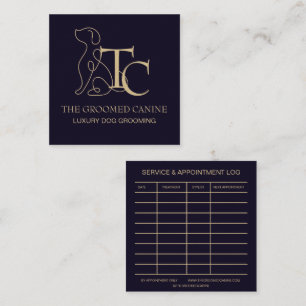 Luxury Dog Grooming Business Card Pet Stylist