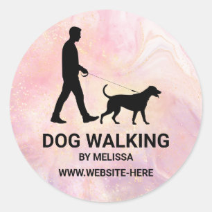 Luxury Dog Walker / Pet Sitter Thank You Sticker 