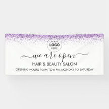 Luxury drips glitter purple Salon