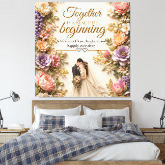 Luxury Editable Card for wedding invitation Canvas Print