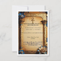 Luxury Egyptian Pharaoh Wedding Invitation | Golde
