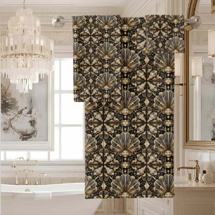 Luxury & Elegance Art Deco Black & Gold Bath Towel Set