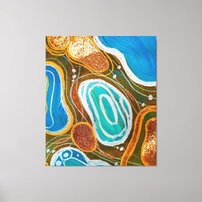 Luxury elegant abstract abstract modern art canvas print (Front)