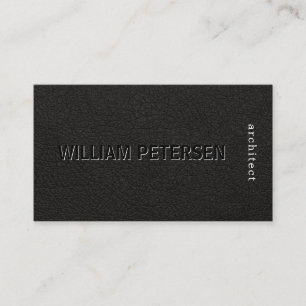 Luxury elegant black white leather professional business card