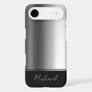 Luxury Elegant Brushed Metal Silver Grey