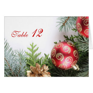 Luxury Elegant Christmas Winter Table card