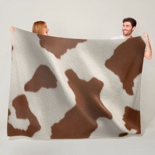Luxury Elegant Faux Cow Leather Popular Collection Fleece Blanket