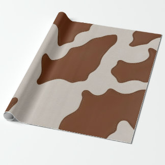 Luxury Elegant Faux Cow Leather Trendy Collection Wrapping Paper
